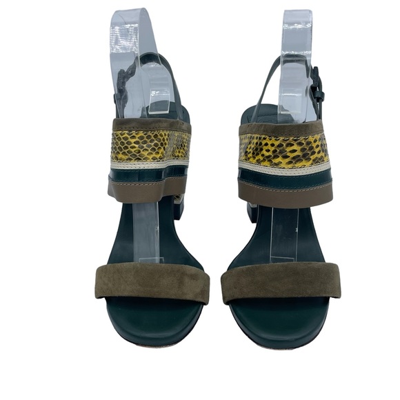 Tory Burch Edina Slingback Sandals 7 Green - Picture 3 of 16
